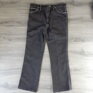 Vintage Sheplers Mens Black Western Jeans Contrast Stitch USA Made 33x30